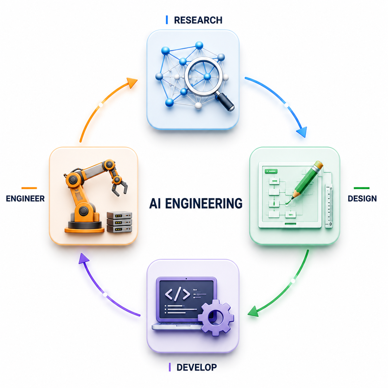 TELLgen AI engineering and research diagram